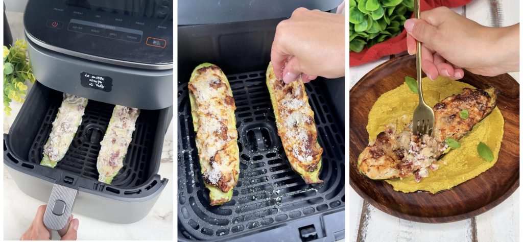 Courgettes farcies à la friteuse à air