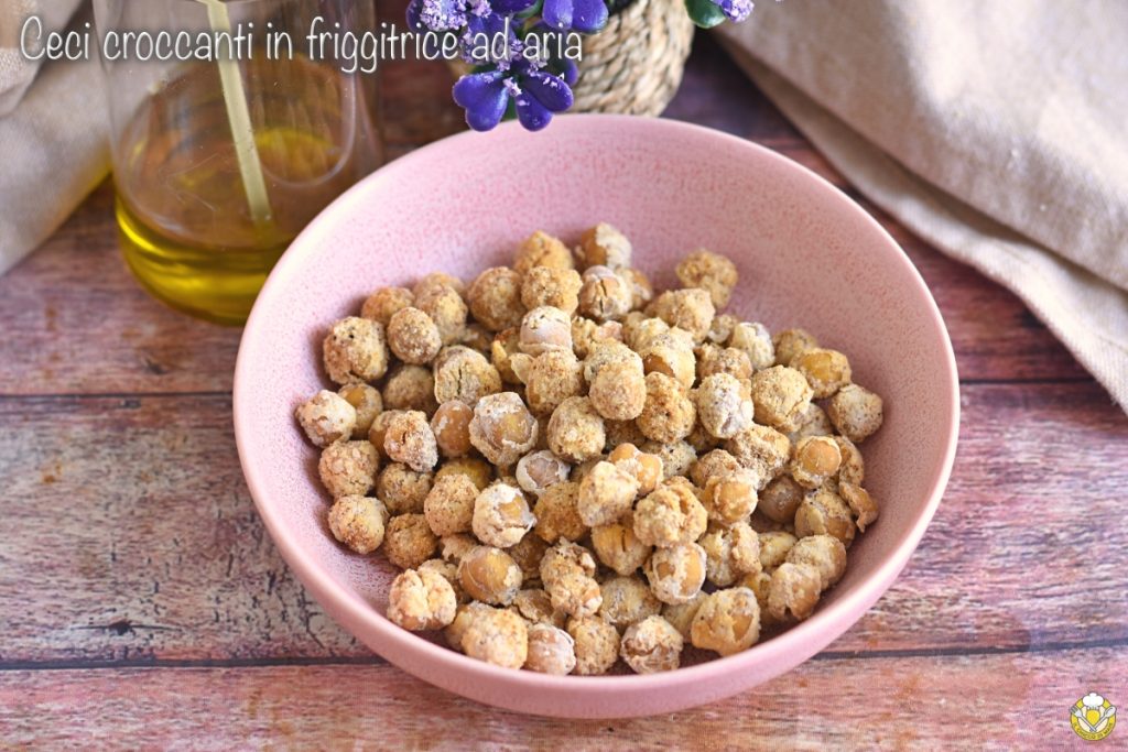 pois chiches croustillants à la friteuse à air assaisonnés avec des épices recette collation saine facile rapide avec pois chiches en conserve le grain de maïs
