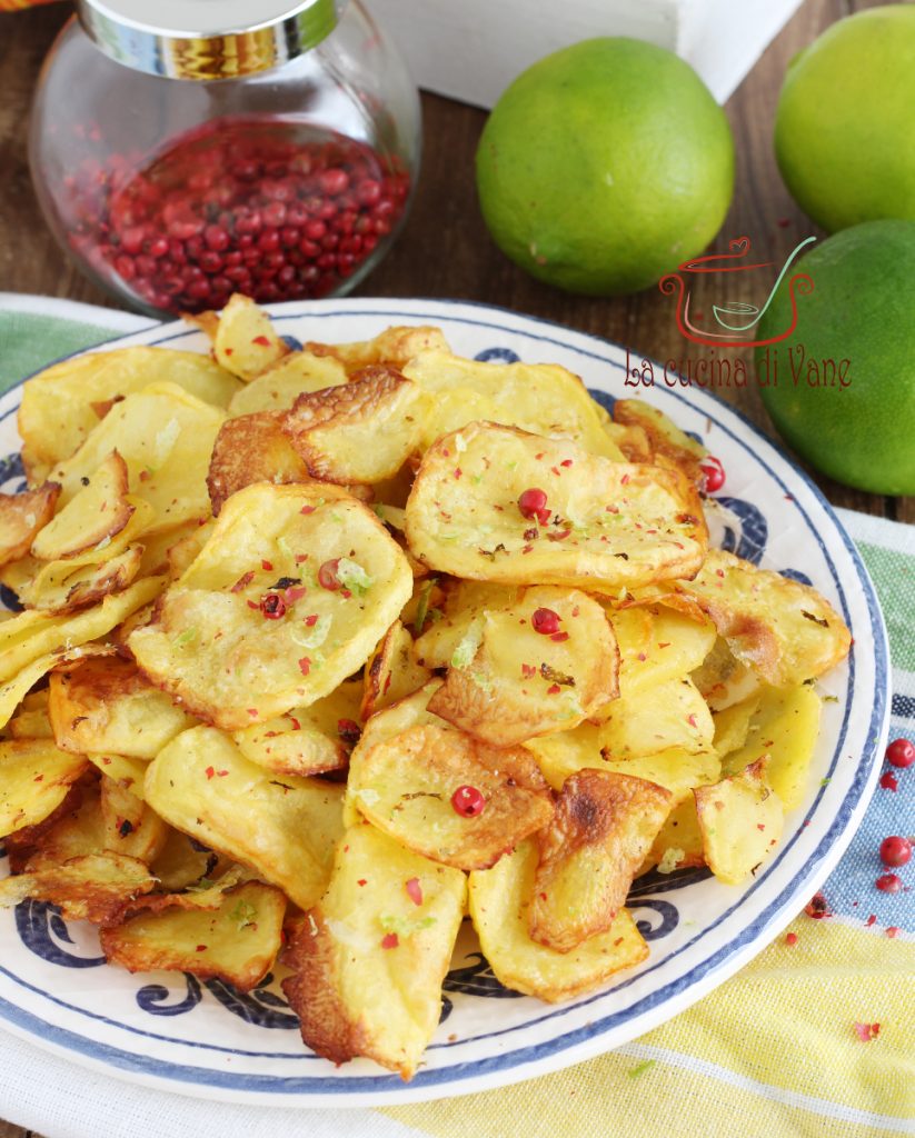 pommes de terre au lime et poivre rose