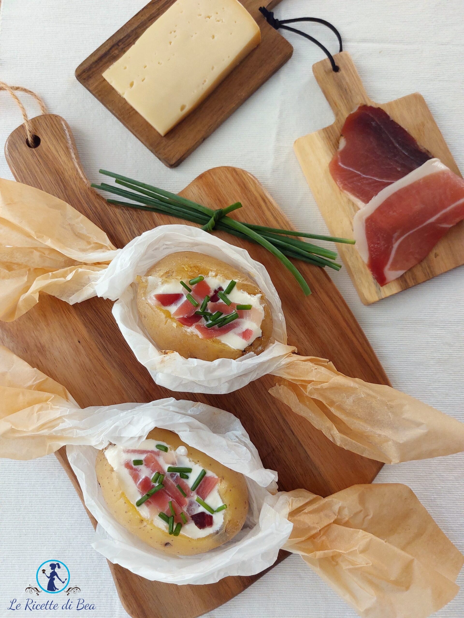 Pommes de terre à la bavaroise en papillote, Ofenkartoffeln