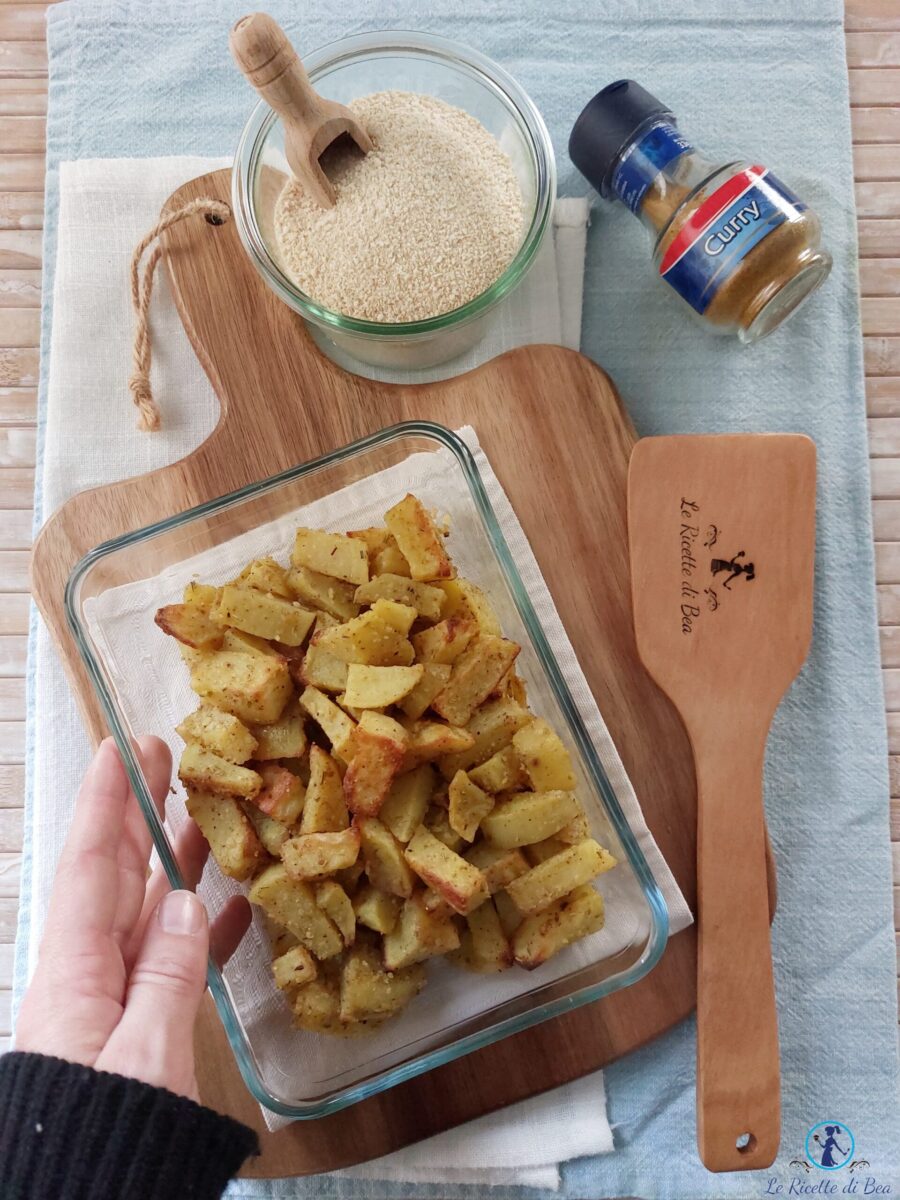 Pommes de Terre Sablonnées au Four avec Curry