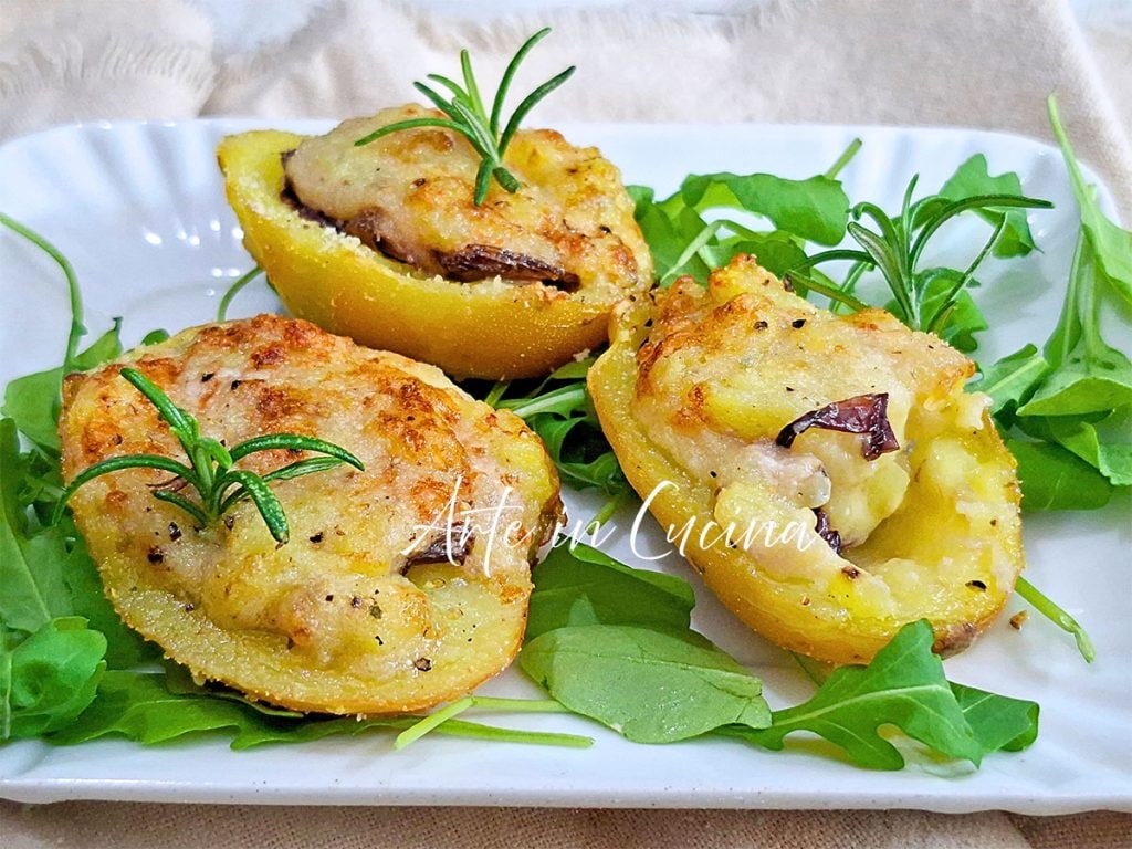 POMMES de TERRE FARCIES de GORGONZOLA et parmesan