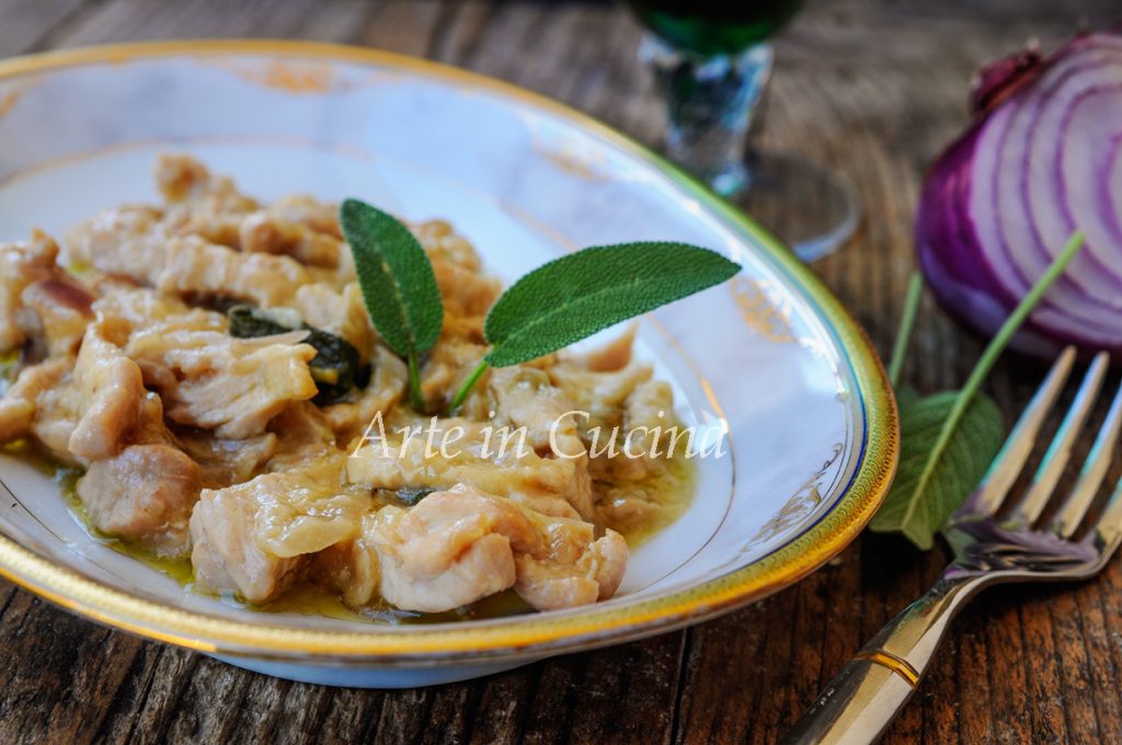 Poulet avec oignons et vin blanc recette facile