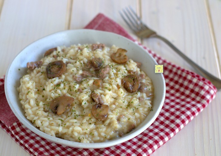 Risotto champignons et saucisse