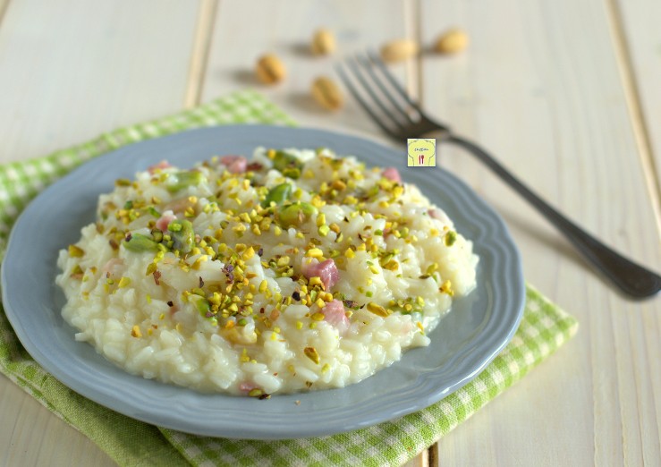 Risotto pistaches et lardons
