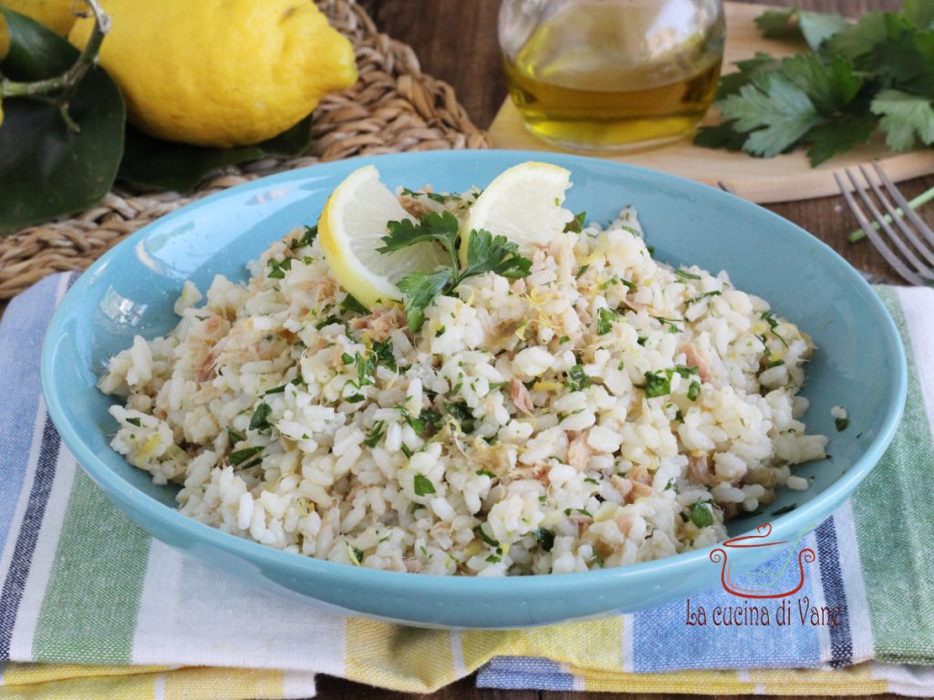 riz froid avec thon et citron