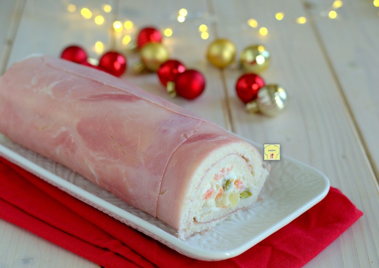 Roulade salée avec salade russe