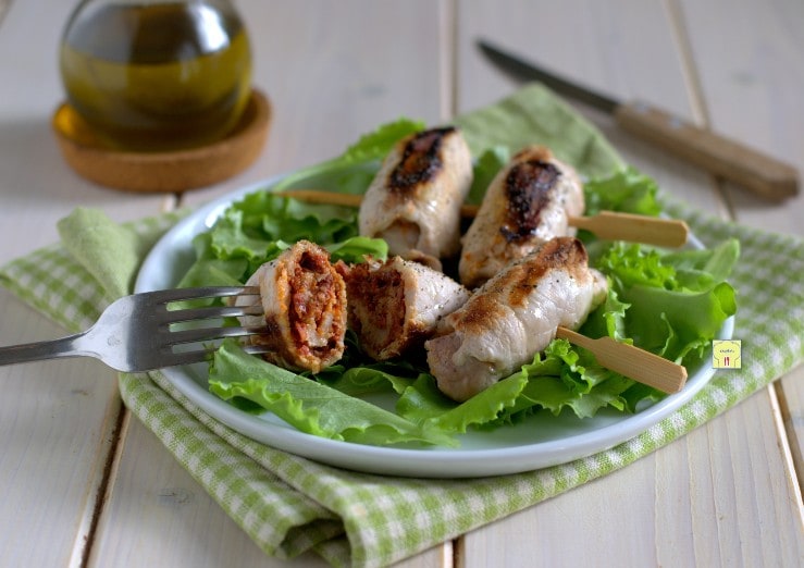 Roulades de longe aux tomates séchées