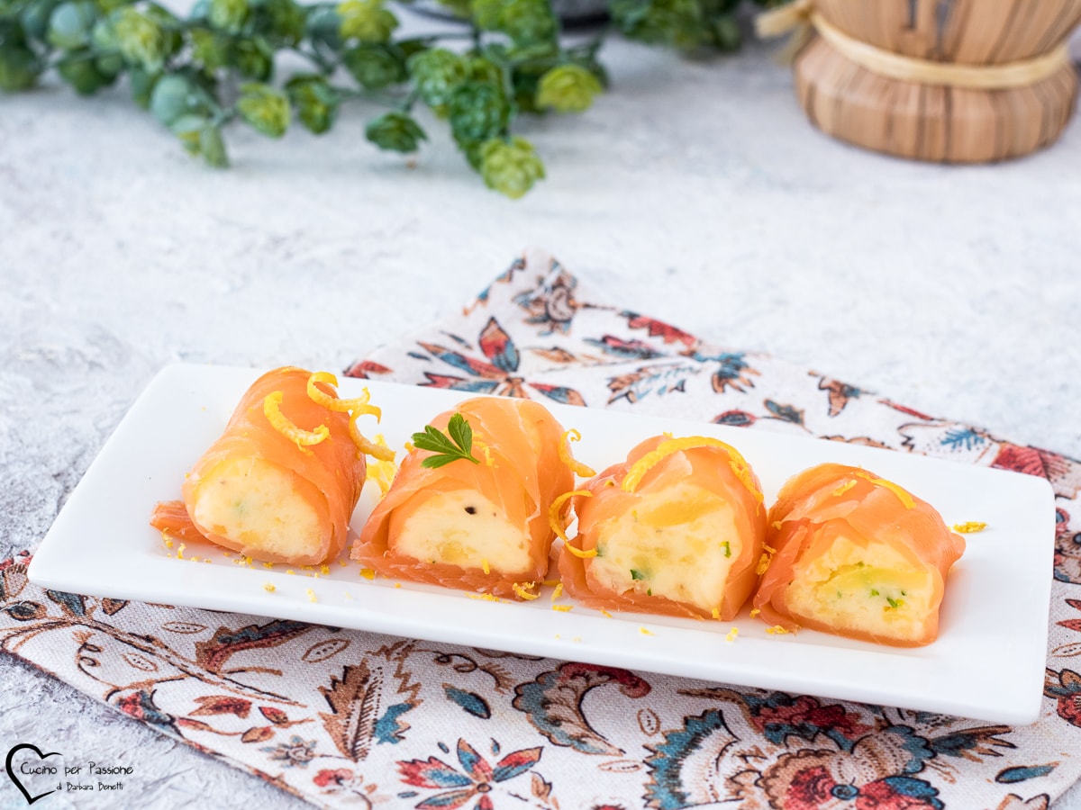 ROULADES DE SAUMON FARCIES de pommes de terre