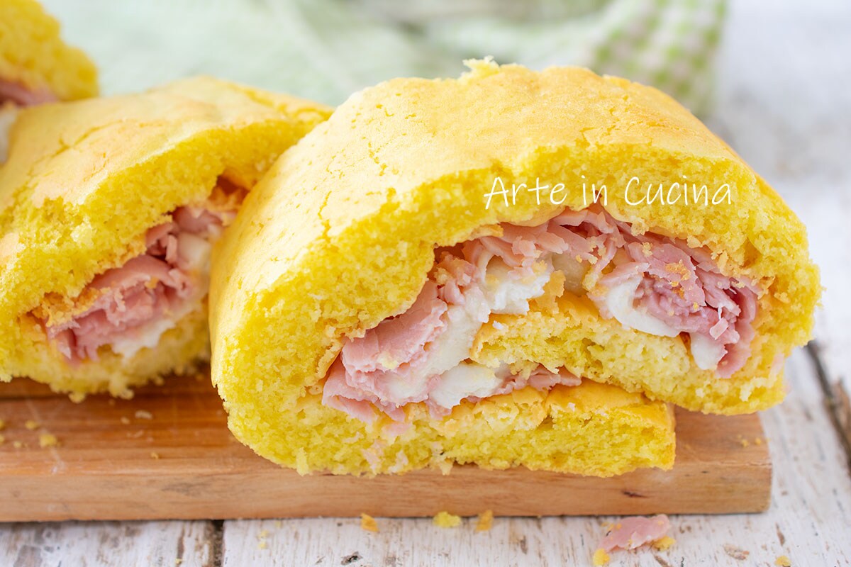 ROULEAU DE BISCUIT salé au jambon
