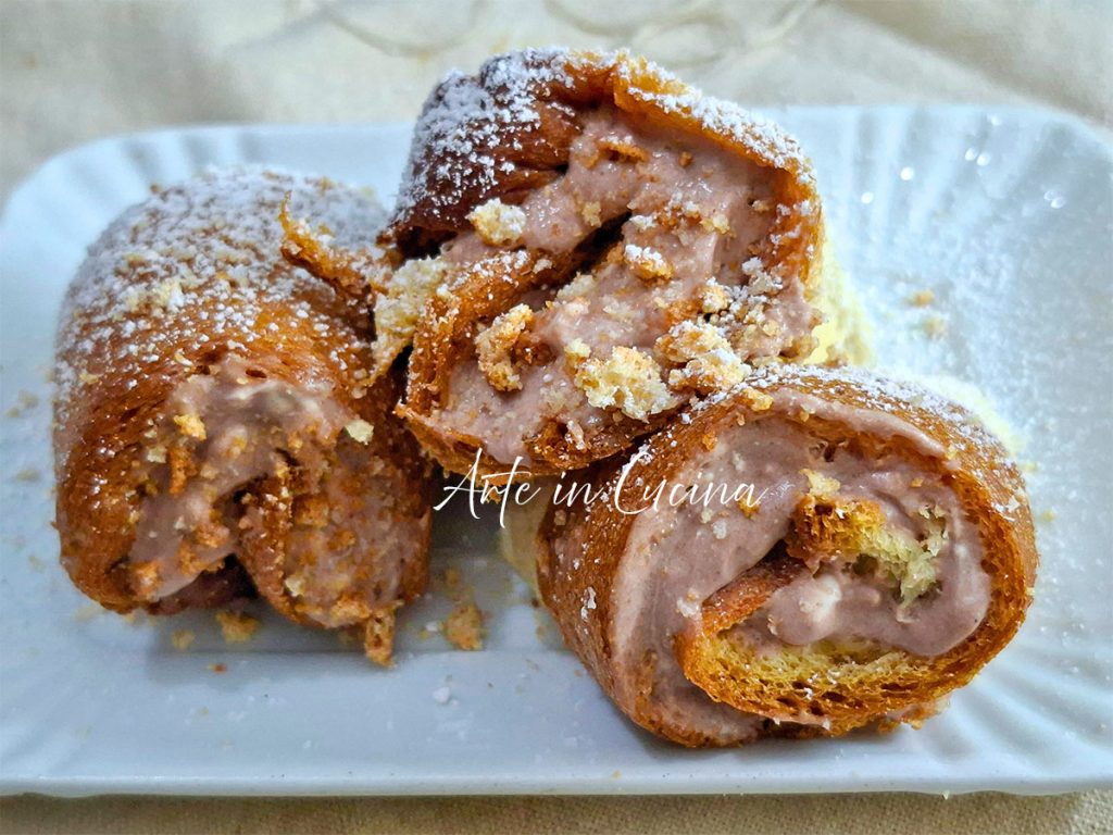 ROULEAUX de PANDORO CHOCOLAT et AMARETTI