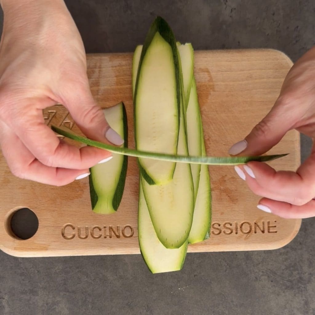 roulés de courgettes grillées froids