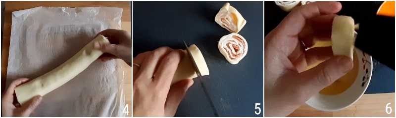 roulés de pâte feuilletée au saumon recette apéritif de poisson rapide économique pour Noël amuse-bouche apéritif le chicco di mais 2 découper roulés