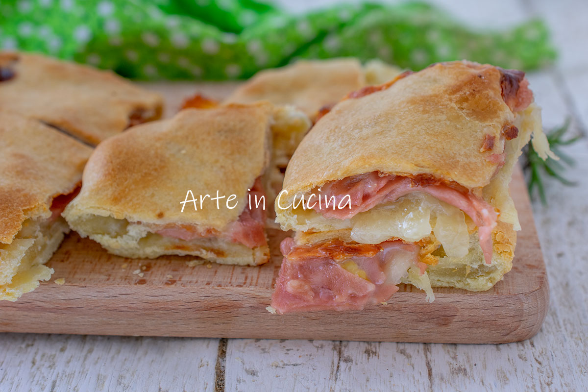 Rustichella avec pommes de terre et mortadelle rapide