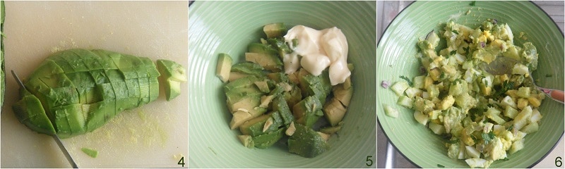 salade d'œufs avec avocat crémeux recette estivale il chicco di mais 2 composer la salade