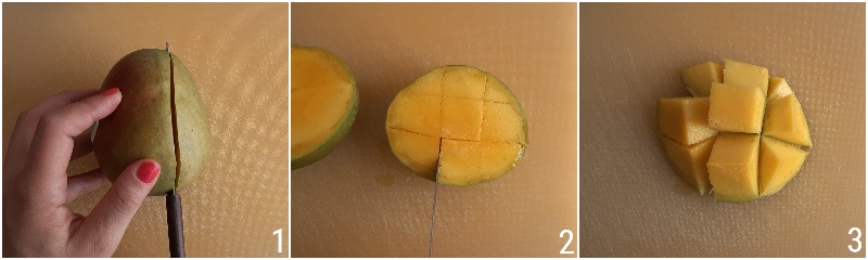 sorbet à la mangue glace à la mangue sans crème recette avec sorbetière et sans sorbetière le grain de maïs 1 éplucher la mangue