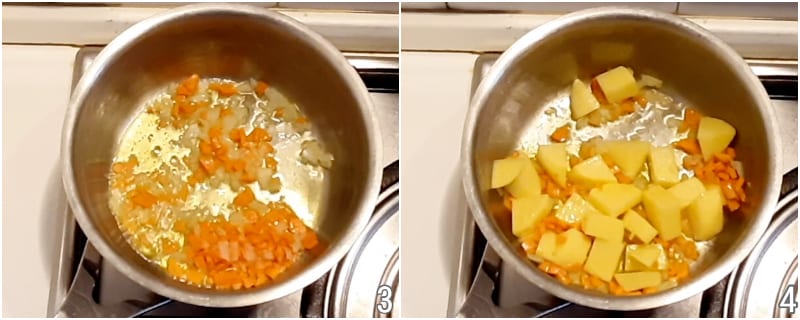 soupe de lentilles et pommes de terre recette soupe saine savoureuse nutritive crémeuse légère le chicco di mais 2 sofrito