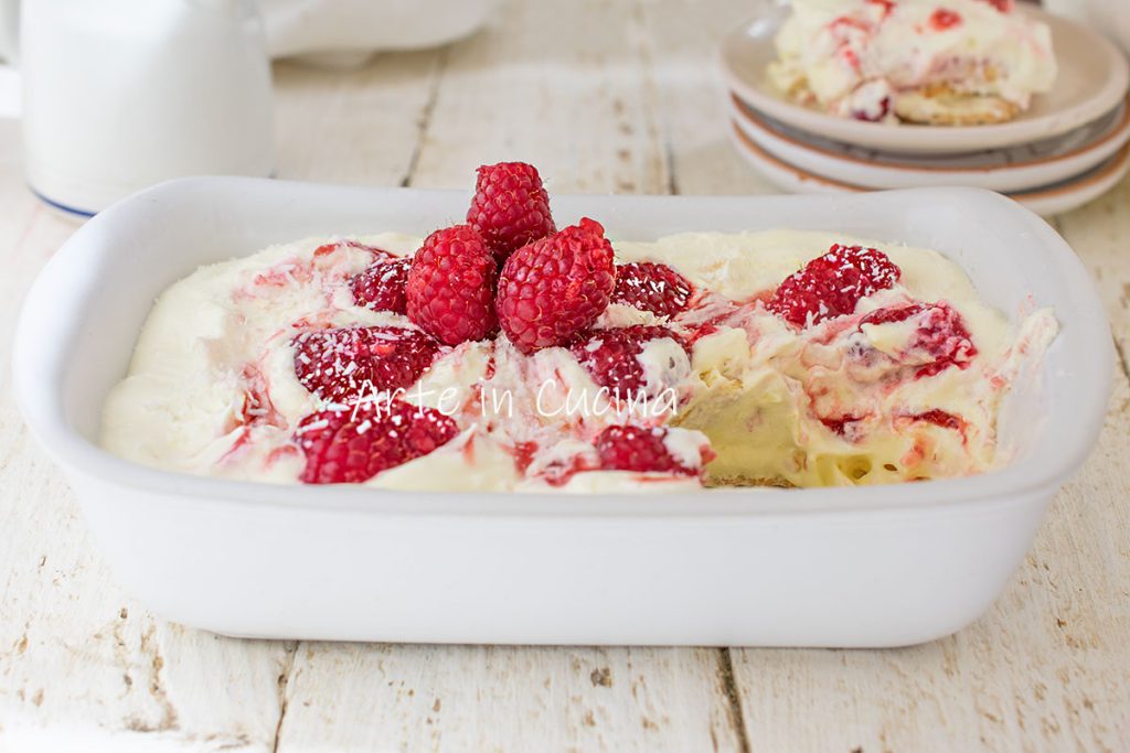 Tiramisu chocolat blanc et framboises