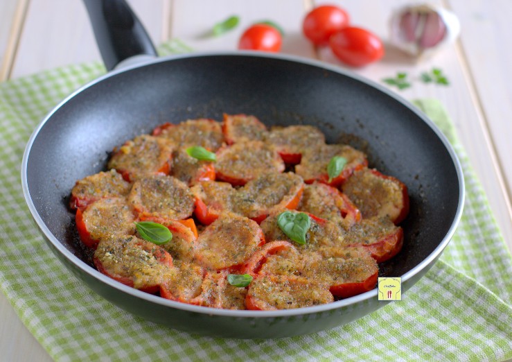 Tomates cerises gratinées à la poêle