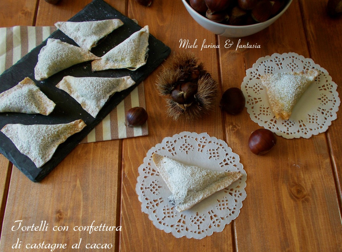 Tortelli sucrés avec confiture de marrons