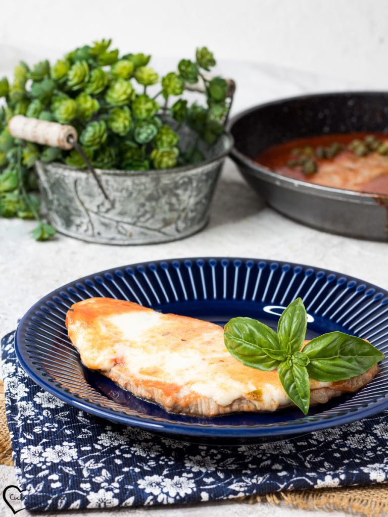 tranches à la pizzaiola avec mozzarella