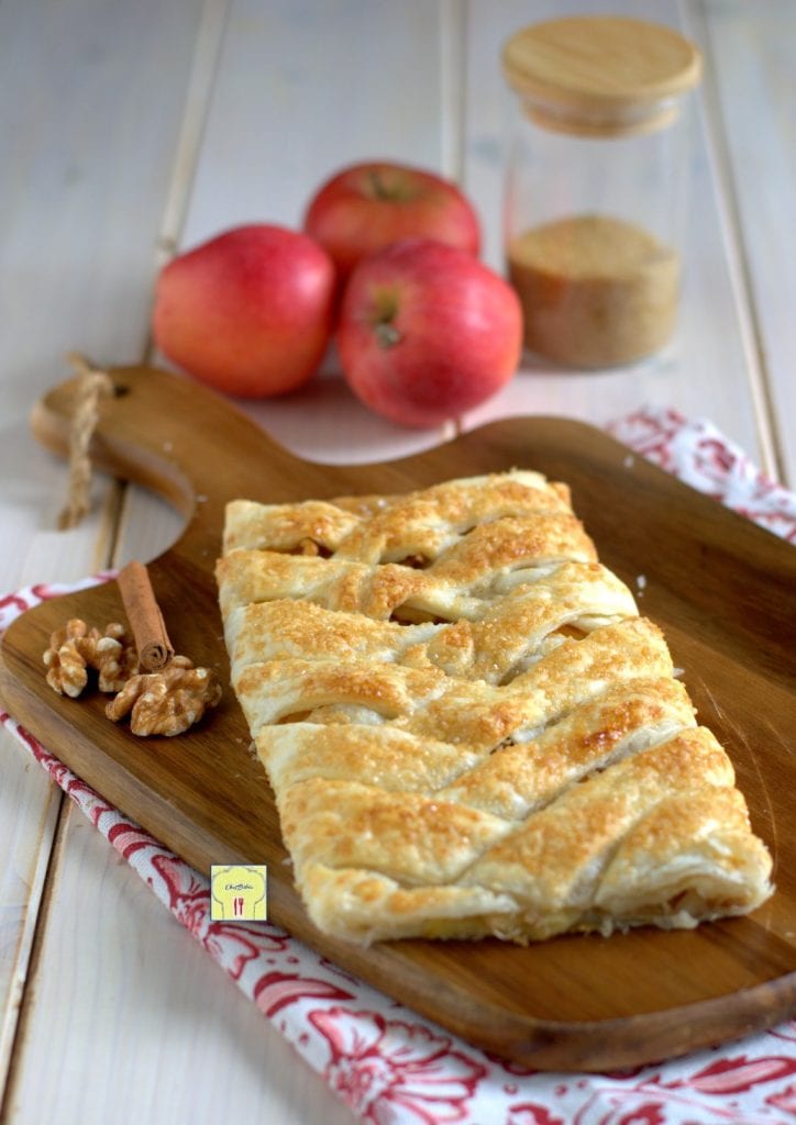 tresse de pâte feuilletée aux pommes gp