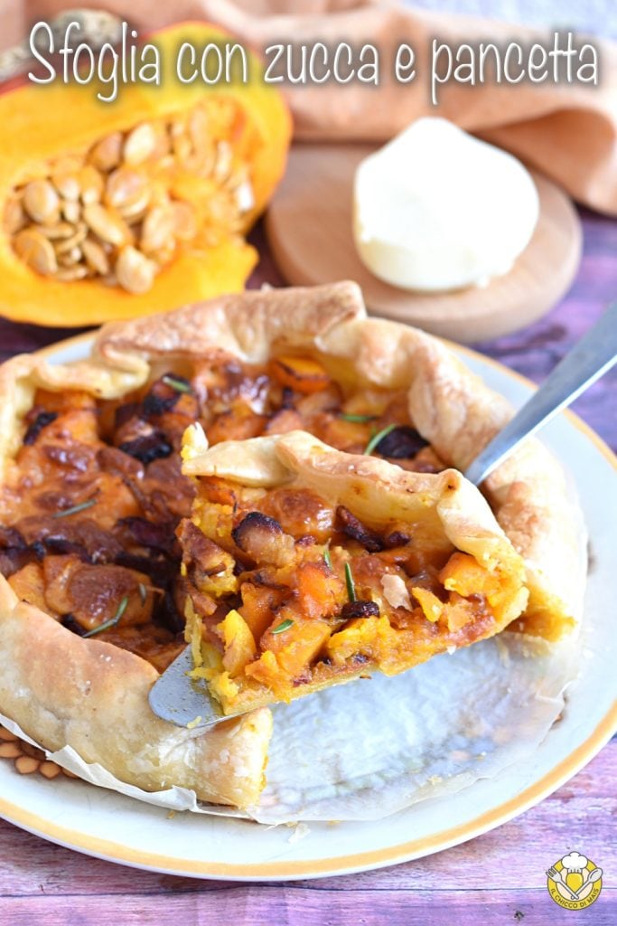 v_ feuilleté à la courge et au lard recette tarte salée automnale facile savoureuse avec courge hokkaido le grain de maïs