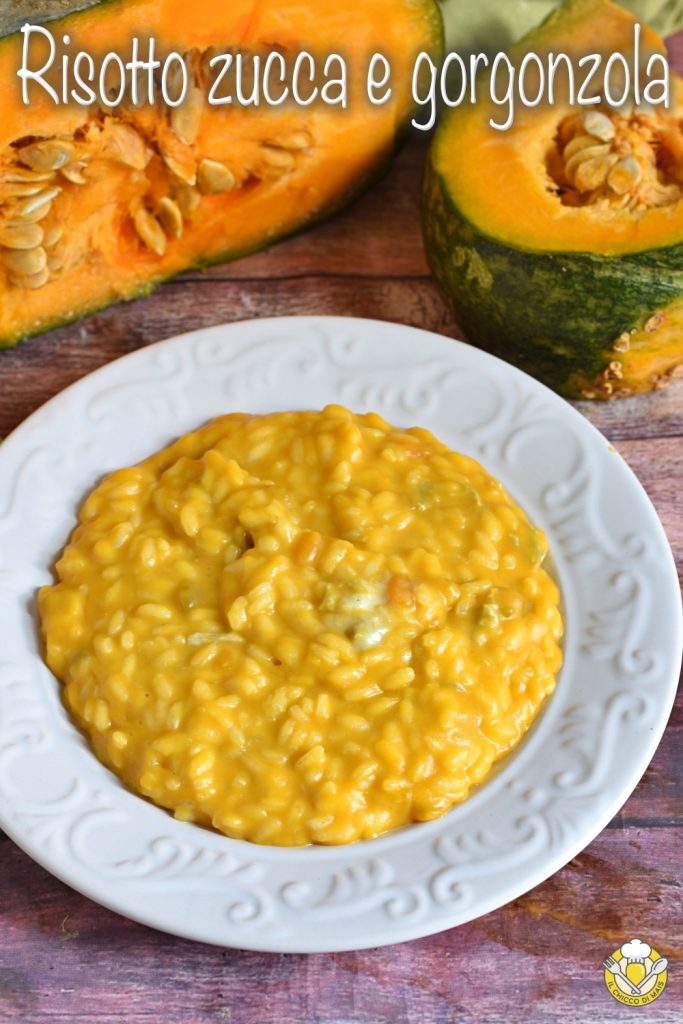 v_ risotto à la citrouille et au gorgonzola crémeux savoureux recette automnale facile avec citrouille delica ou mantovana il chicco di mais