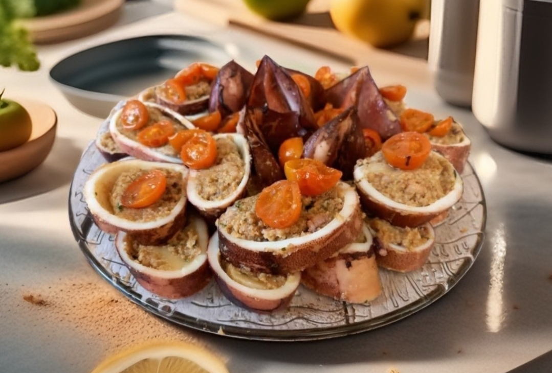 Calmars ou calamars farcis à la vapeur