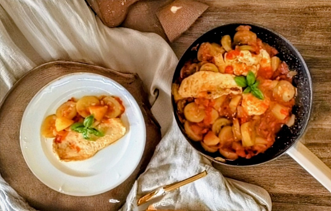 Poulet avec courgette longue sicilienne