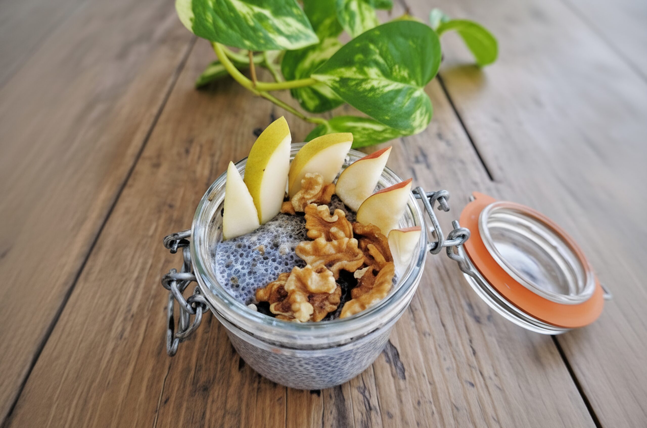 Le pudding aux graines de Chia, poires et noix