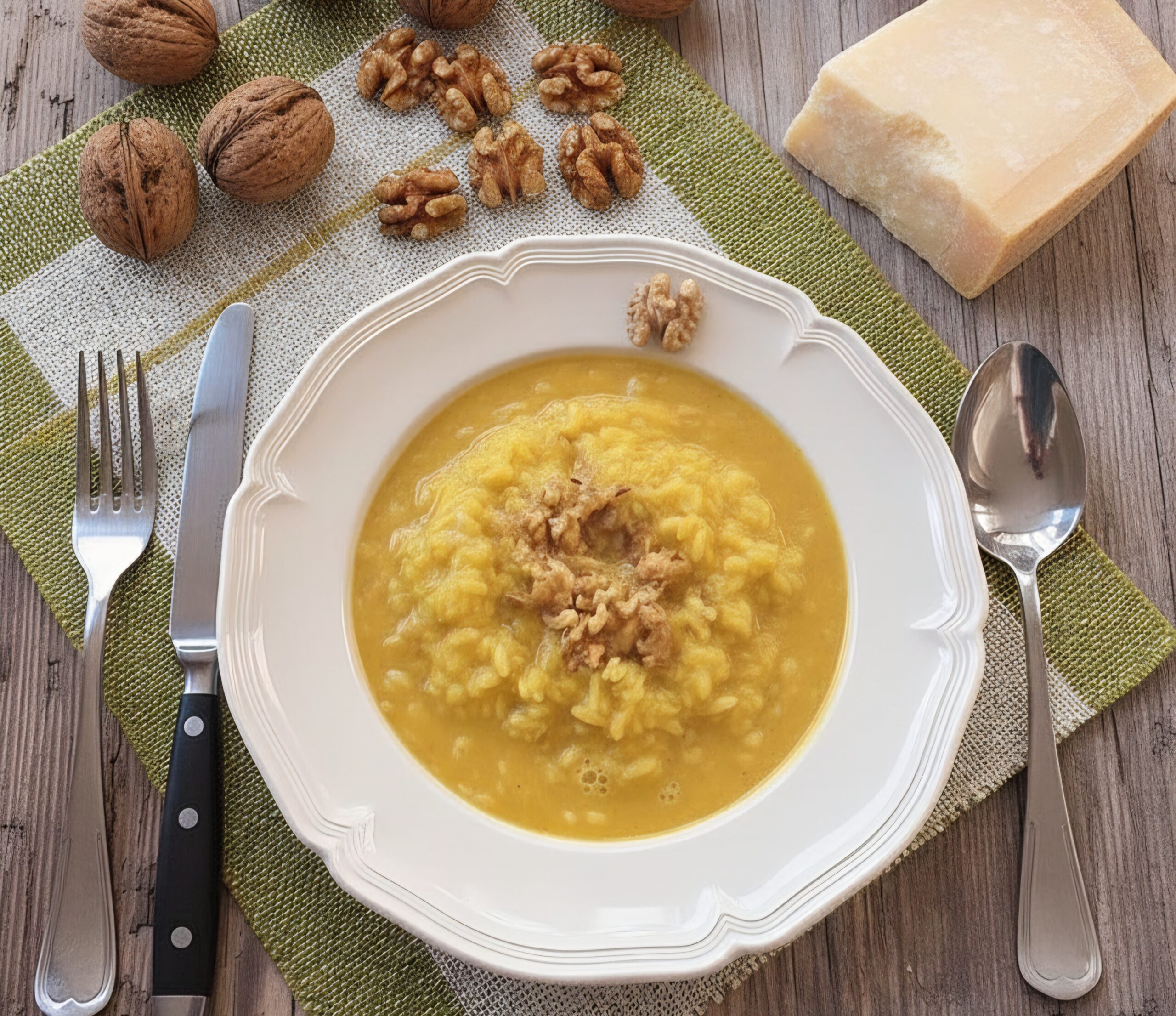 Risotto safran et éclats de noix