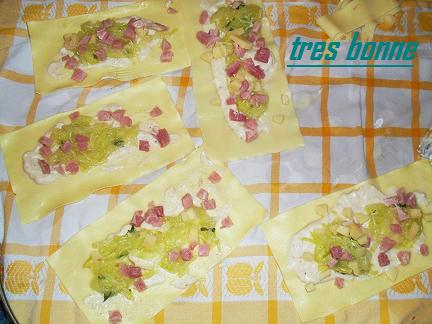 Lasagnes aux courgettes et fromage fontina