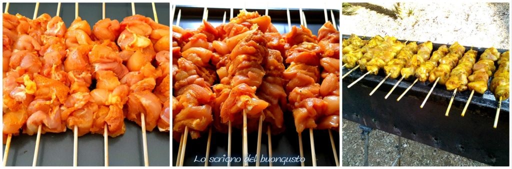 Brochettes de poulet exotiques