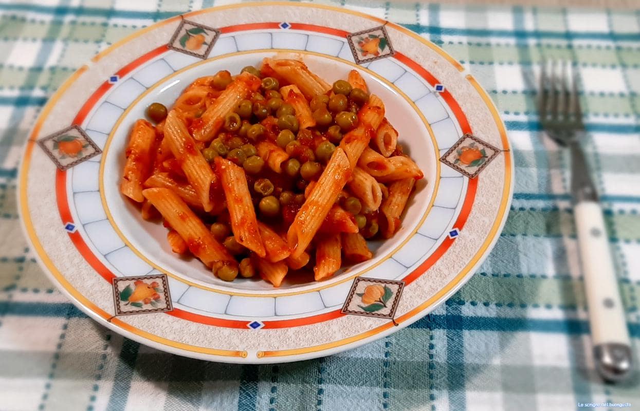 Pâtes et petits pois