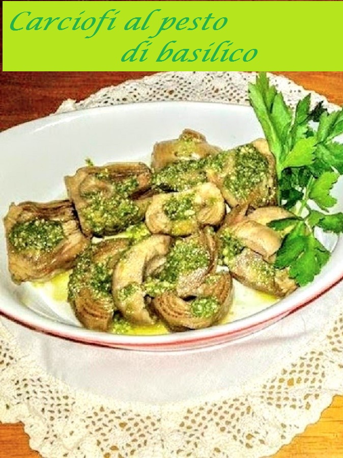 Artichauts au pesto de basilic et persil