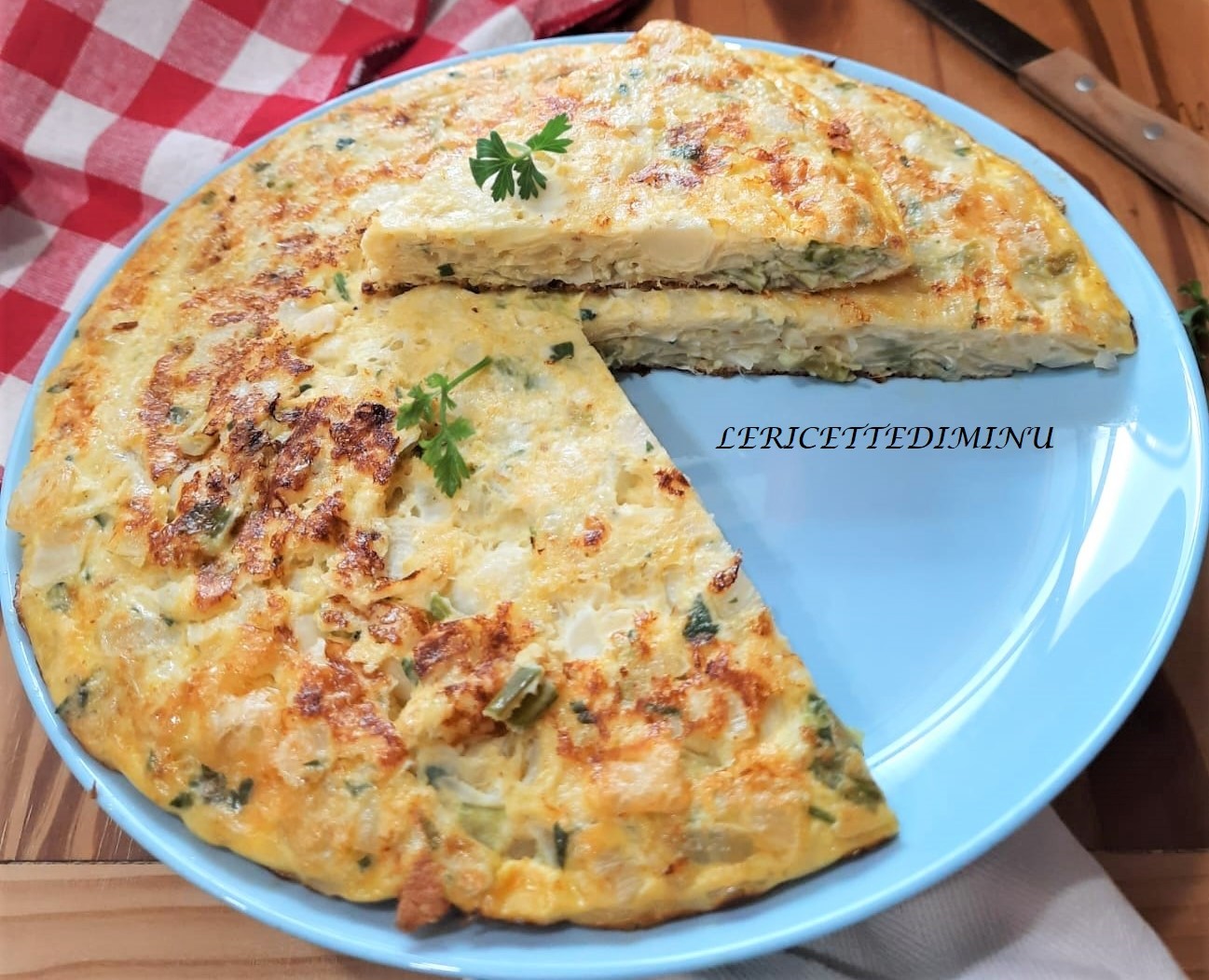 Recette omelette légère aux oignons frais