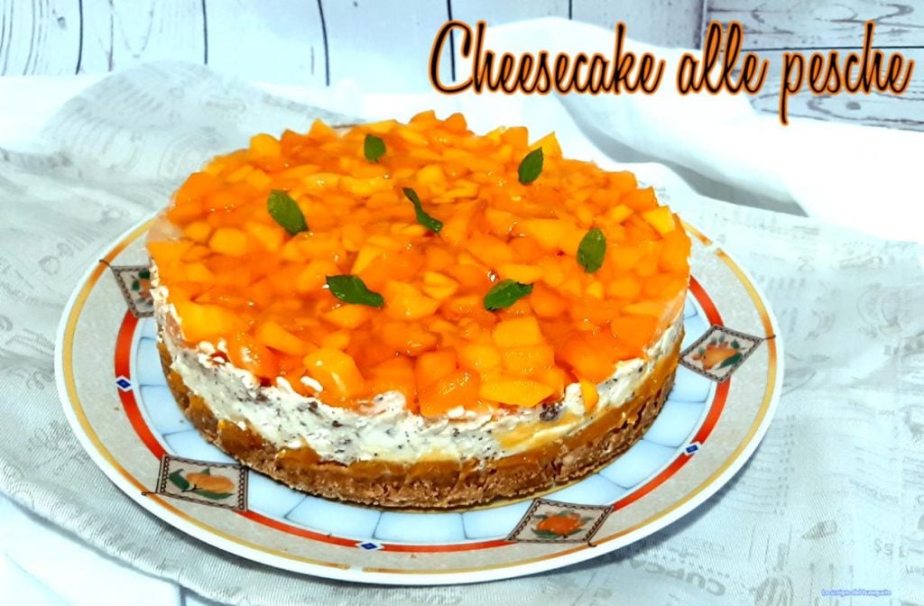 Cheesecake aux pêches