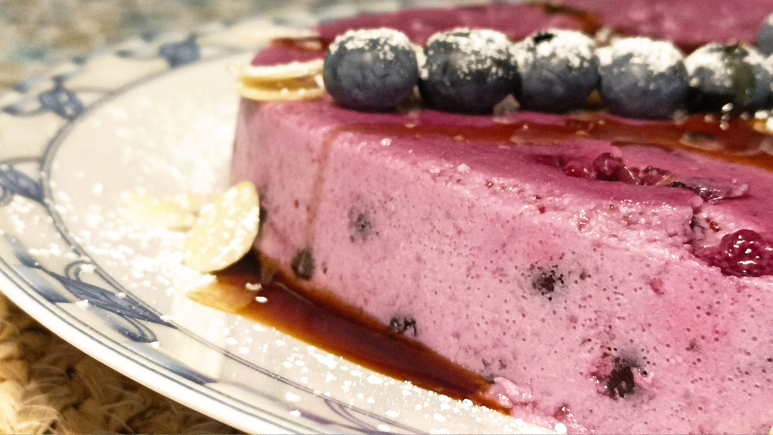 Panna cotta aux myrtilles.