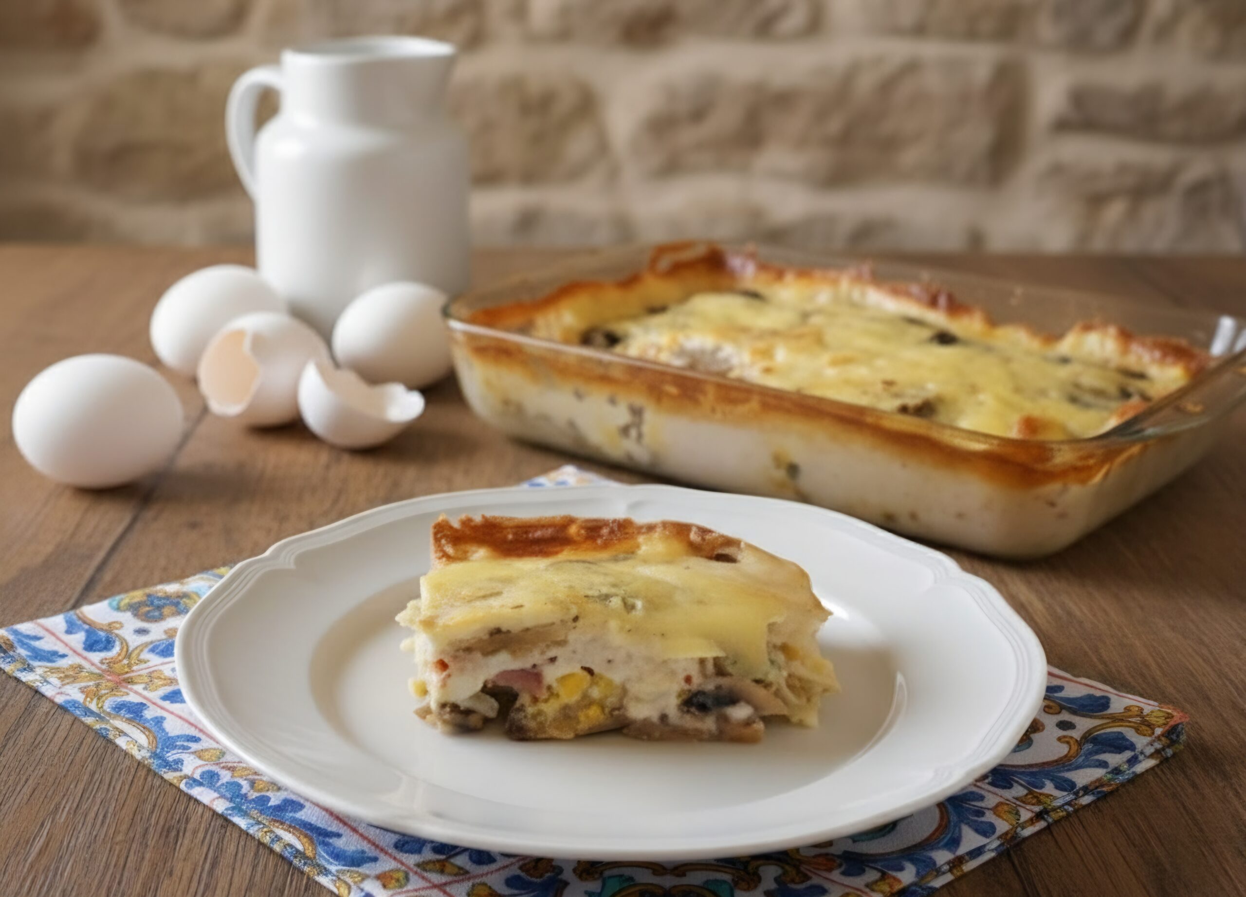 Millefeuille de champignons de Paris et fumés