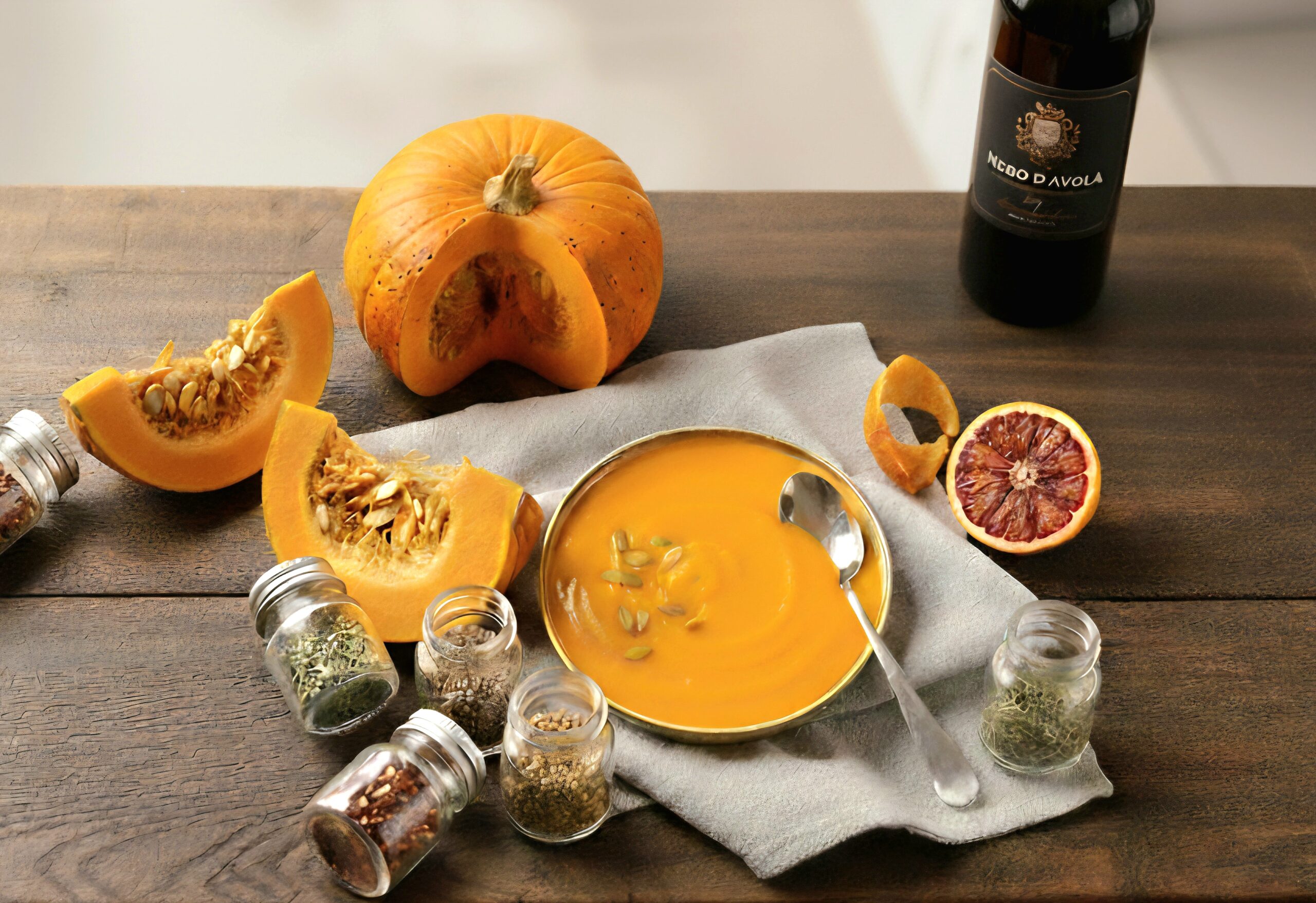 Velouté de potiron épicé à l’orange