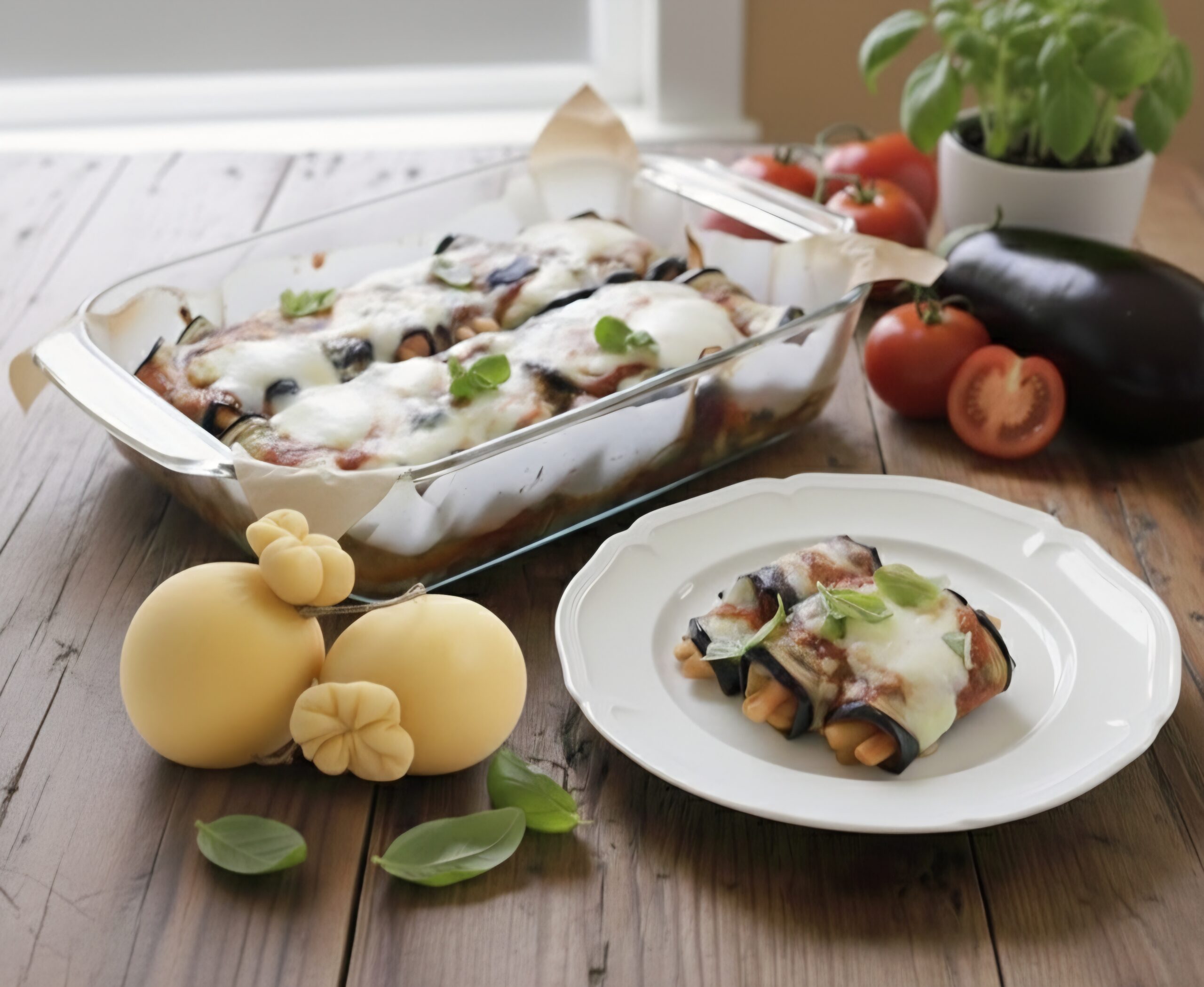 Doubles d&rsquo;aubergines avec caserecce