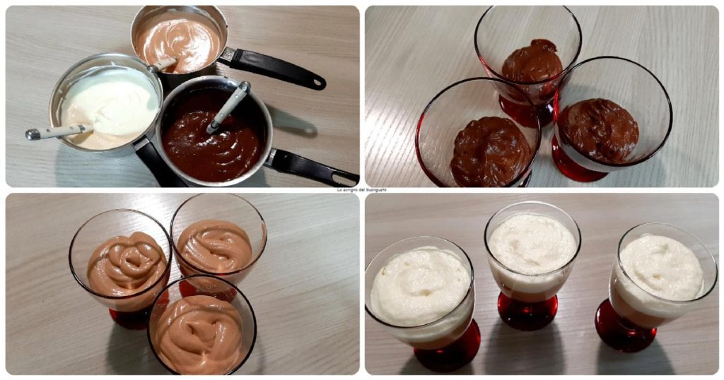 Mousse sans œufs aux trois chocolats