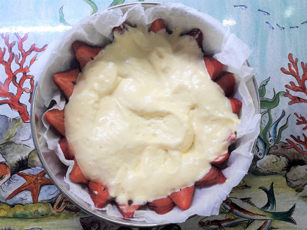 Gâteau nuage aux fraises et yaourt