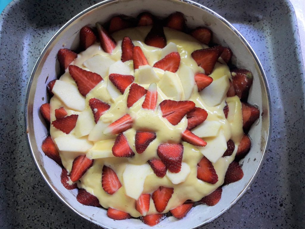Gâteau nuage aux fraises et yaourt