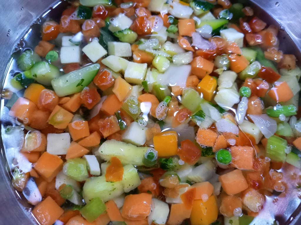 Minestrone gnocchetti sardi et Grana