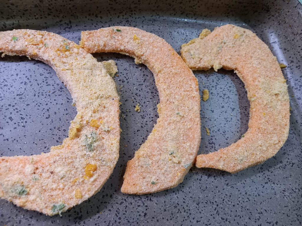 Courge sablée frite ou au four