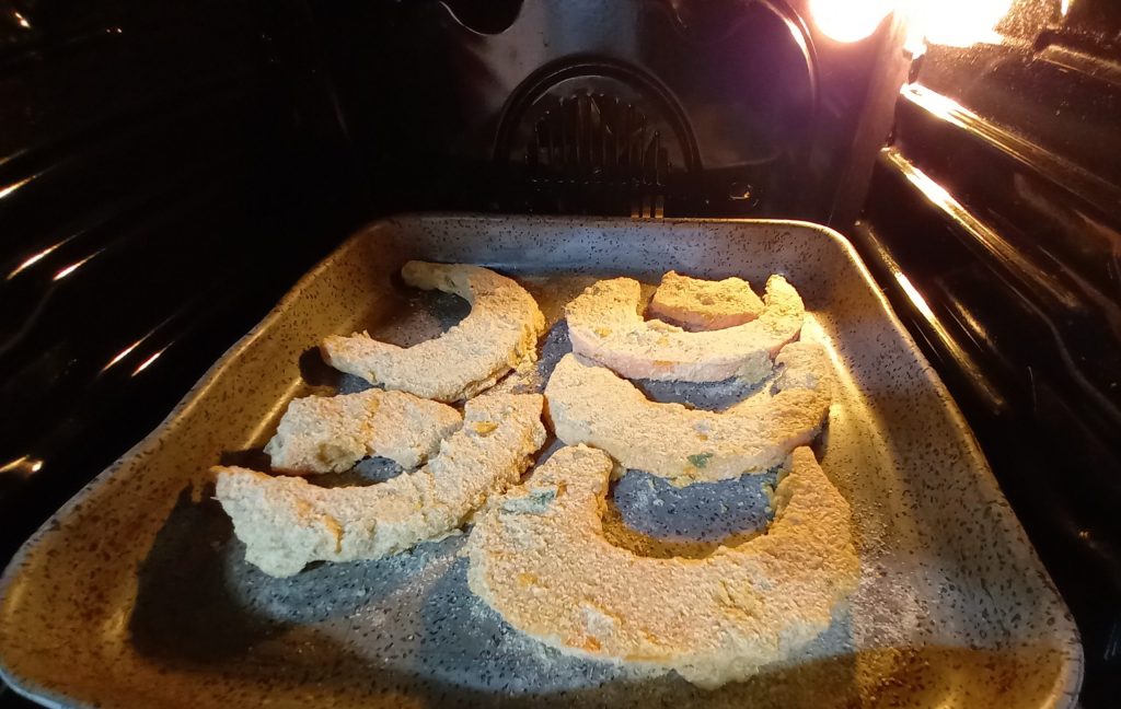 Courge sablée frite ou au four