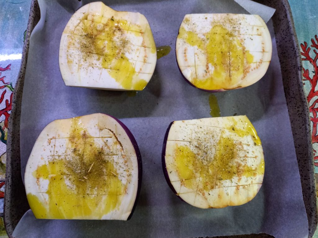 Timbale d'aubergines façon caprese au four