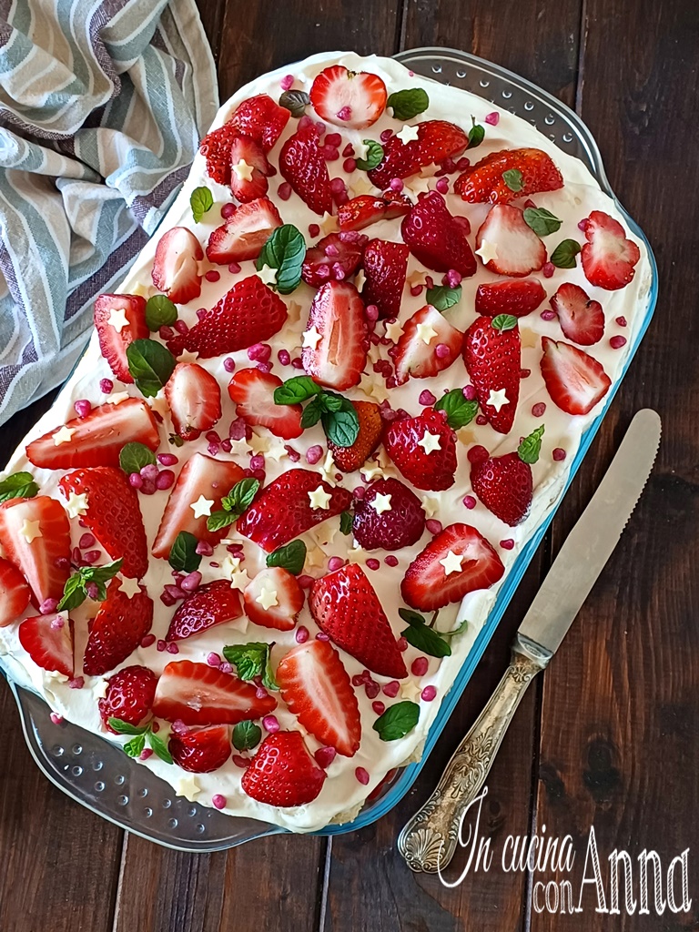 Dessert Tiramisù aux fraises